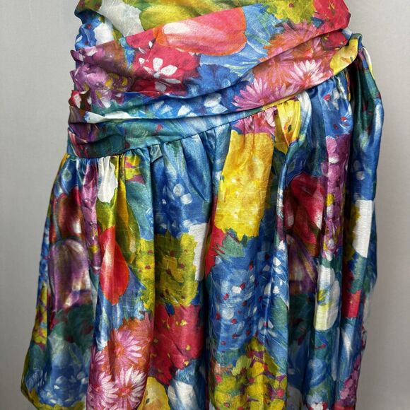 Sonia Fernandez Colorful Silk Dress Made In France Women’s Size M? Wrap Style - Picture 6 of 13